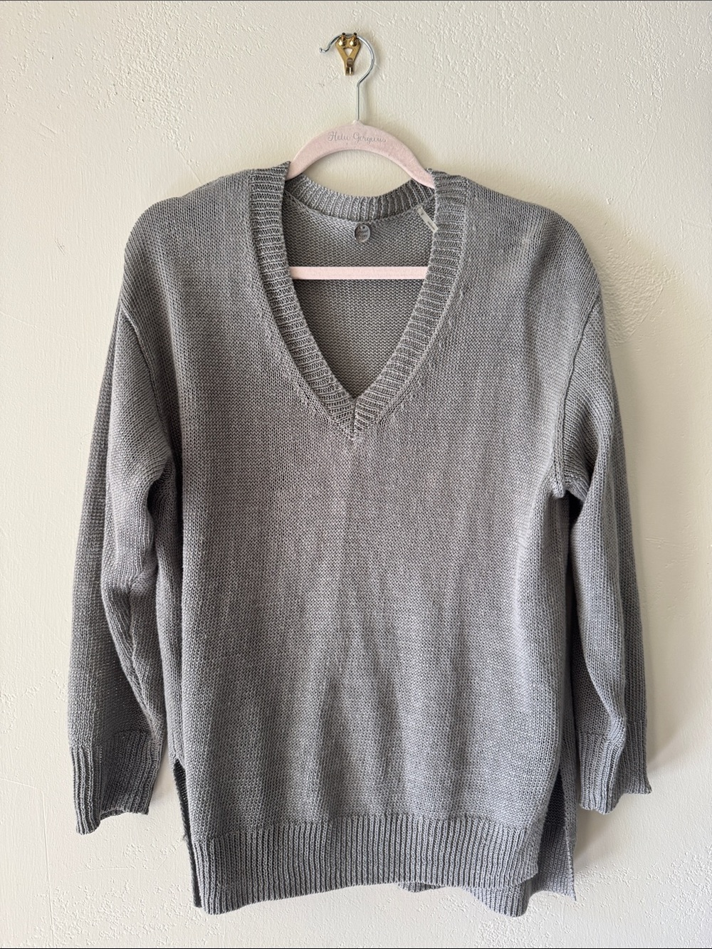 Margaret O'Leary Heather Gray Knit Pullover